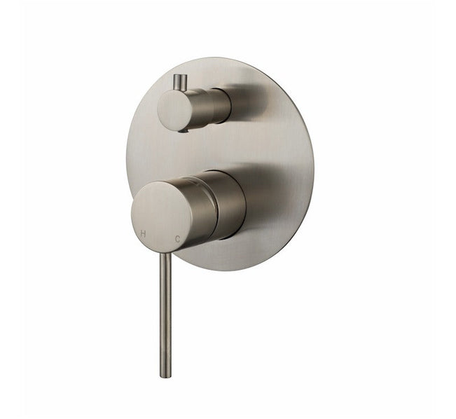 Modern National Star Mini Shower Divertor Matte Brushed Nickel | The Blue Space