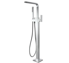 Modern National Chao Square Floor Mixer with Hand Shower Chrome | The Blue Space