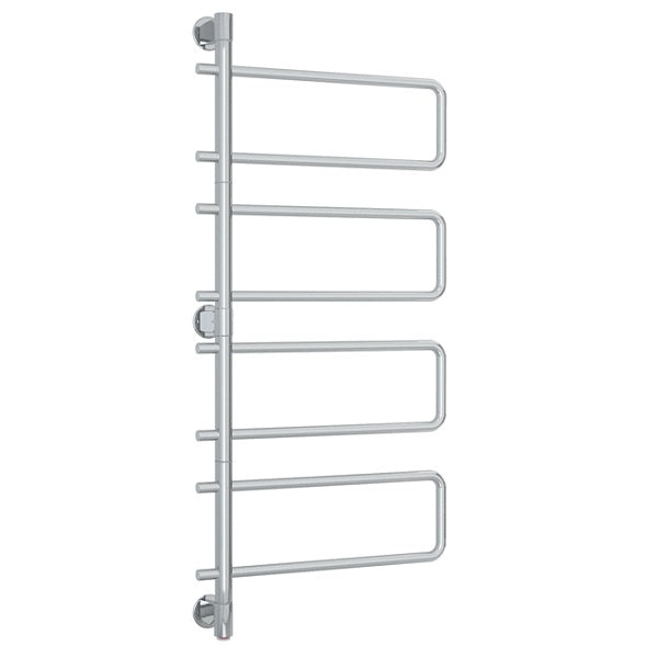 Thermorail Swivel Round 8 Bar Heated 570x1260 - Polished - The Blue Space