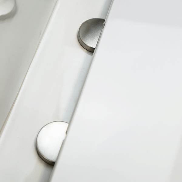 Indigo Cali Toilet Seat Hinges in Stainless Steel - High quality toilet seat hinges - quick release toilet seat