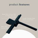 Indigo Ciara Shower Squeegee Matte Black product features | The Blue Space