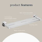 Indigo Ciara Bathroom Shelf Chrome product features | The Blue Space