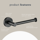 Indigo Ciara Toilet Roll Holder Matte Black product features | The Blue Space