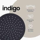 Indigo Showers Features | Indigo Ciara Shower on Rail Matte Black at The Blue Space