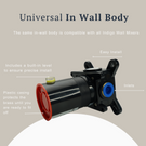 Indigo Savina Bath/Shower Mixer with Diverter Chrome | In wall body, universal | The Blue Space
