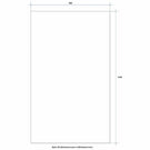 Technical Drawing: JS1590GT Thermogroup Rectangle Polished Edge Mirror with Demister - Glue