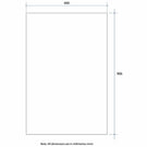 Technical Drawing: JS6090GT Thermogroup Rectangle Polished Edge Mirror with Demister - Glue