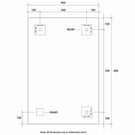 Technical Drawing: JS6090HN Thermogroup Rectangle Polished Edge Mirror with Demister