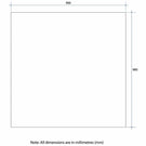 Technical Drawing: JS9090GT Thermogroup Rectangle Polished Edge Mirror