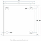 Technical Drawing: JS9090HN Thermogroup Rectangle Polished Edge Mirror with Demister