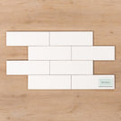 Flinders Gloss White 200x400mm Brick Pattern - The Blue Space