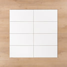 Flinders Gloss White 200x400mm Straight Pattern - The Blue Space