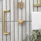 Lane Half Round Square Handle 96mm Brushed Brass | The Blue Space