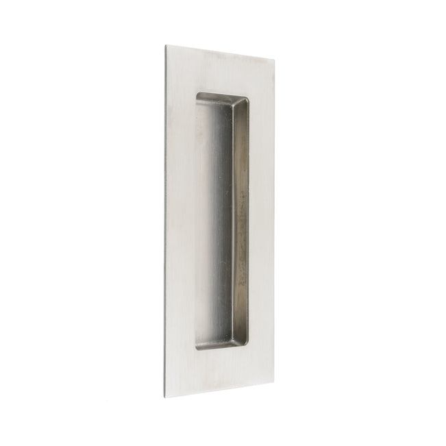 Lane Flush Pull Handle Rectangle 120mm Satin Stainless Steel