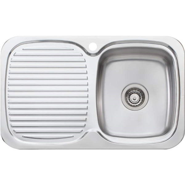 Oliveri Lakeland single bowl topmount sink drainer 1TH