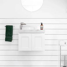 ADP London, shaker style vanity, mini size, stone top. Hamptons and Boston style bathrooms