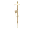 Caroma Luna Multifunction Rail Shower with Overhead Brushed Brass 3D Model - The Blue Space