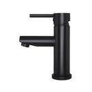 Meir Round Matte Black Basin Mixer Side View - The Blue Space