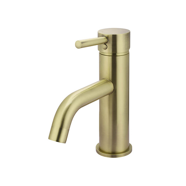 Meir Round Tiger Bronze Basin Mixer with Curved Spout - The Blue Space