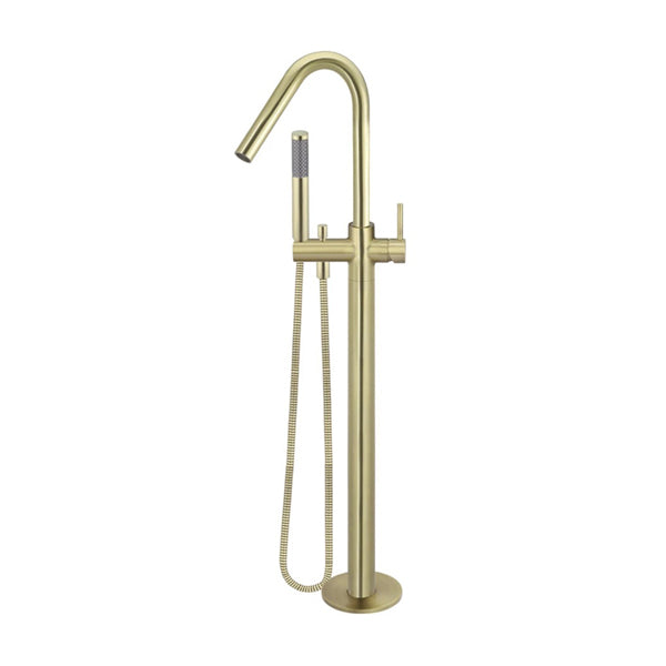 Meir Freestanding Round Bath Mixer with Hand Spray - Tiger Bronze online at The Blue Space