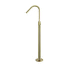 Meir Freestanding Round Bath Mixer with Hand Spray - Tiger Bronze side view - Most popular brushed gold bath filler