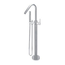 Meir Freestanding Round Bath Mixer with Hand Spray - Chrome online at The Blue Space