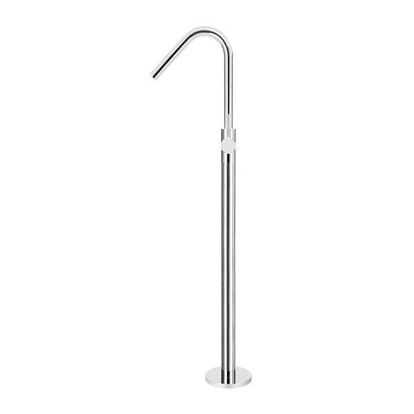 Meir Freestanding Round Bath Mixer with Hand Spray - Chrome online at The Blue Space