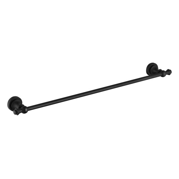 Modern National Medoc Single Towel Rail Matte Black | The Blue Space