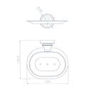 Technical Drawing: Medoc Soap Dish Assorted Finishes