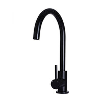 Meir Round Kitchen Sink Mixer Tap Black - The Blue Space