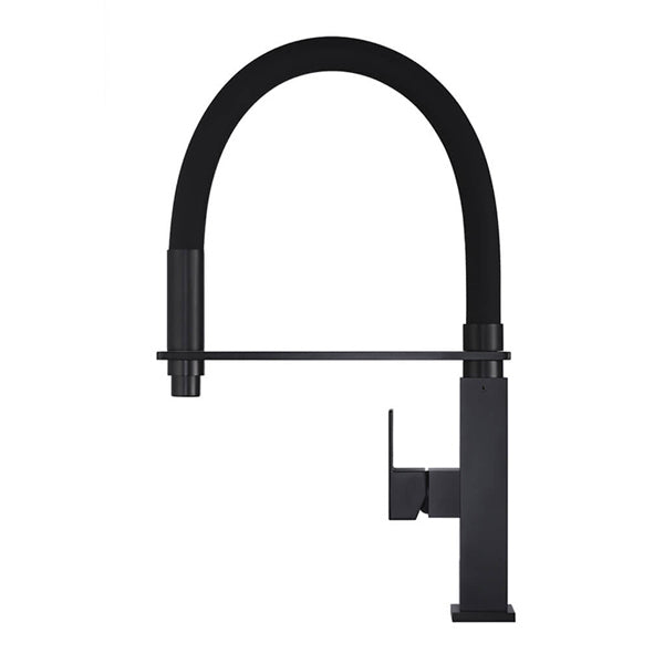 Meir Flexible Matte Black Kitchen Sink Mixer