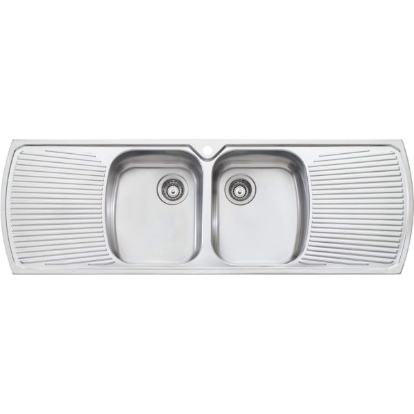 Oliveri Monet double bowl topmount sink dbl drainer 1TH