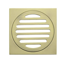 Meir Square Floor Grate Shower Drain 100mm Outlet - Gold online at The Blue Space
