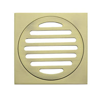 Meir Square Floor Grate Shower Drain 100mm Outlet - Gold online at The Blue Space