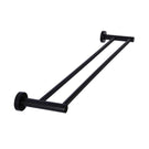 Meir Round Double Matte Black Towel Rail 600mm online at the Blue Space