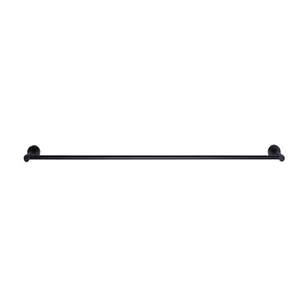Meir Round Single Matte Black Towel Rail 900mm