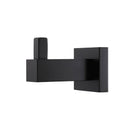Meir Square Matte Black Robe Hook Side View - The Blue Space
