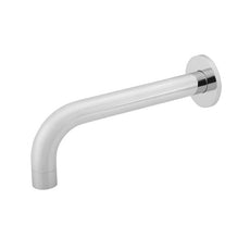 Meir Chrome Round Curved Wall Spout 200mm - The Blue Space