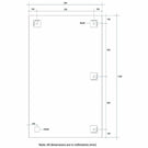 Technical Drawing: MS1590HN Thermogroup Rectangle 25mm Bevel Edge Mirror