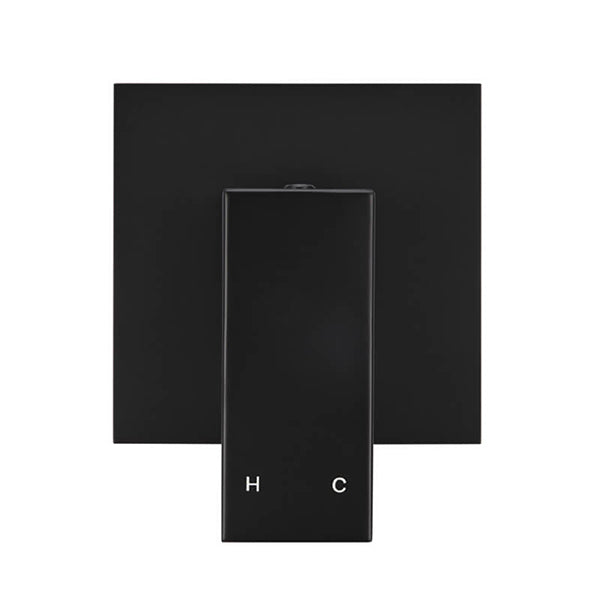 Meir Square Matte Black Wall Mixer - The Blue Space