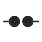 Meir Round Quarter Turn Wall Top Assembly Taps Matte Black - The Blue Space
