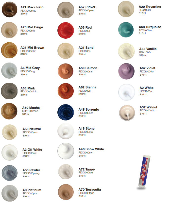 Maxisil A – Ceramic Silicone A70 Terracotta Carton of 20 - Tile and Bath Co