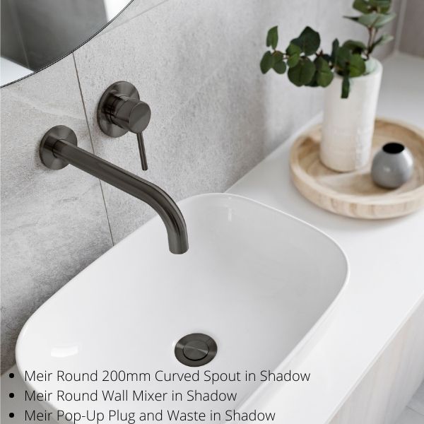 Meir Round Curved Spout Shadow - The Blue Space