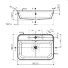 Technical Drawnig - ADP Miya 550 Solid Surface Semi-Inset Basin