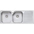 Oliveri Nu-Petite double bowl topmount sink R/H drainer 1TH - The Blue Space