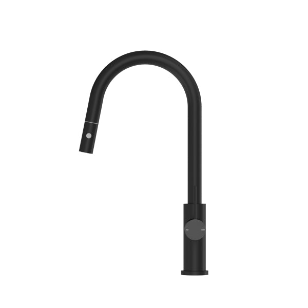 Nero Mecca Pull Out Sink Mixer With Vegie Spray Matte Black side - The Blue Space