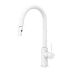 Nero Mecca Pull Out Sink Mixer With Vegie Spray Matte White The Blue Space