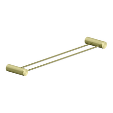 Nero Opal Double Towel Rail Brushed Gold 600mm | The Blue Space