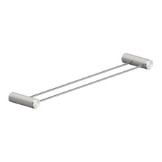 Nero Opal Double Towel Rail Brushed Nickel 600mm | The Blue Space