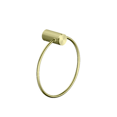 Nero Opal Towel Ring Brushed Gold | The Blue Space